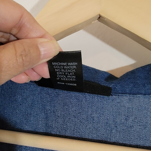 Ashley Stewart Plus Size Blue Denim Button-Up Shirt Dress Sz 34/36 Minimalist - Picture 11 of 12